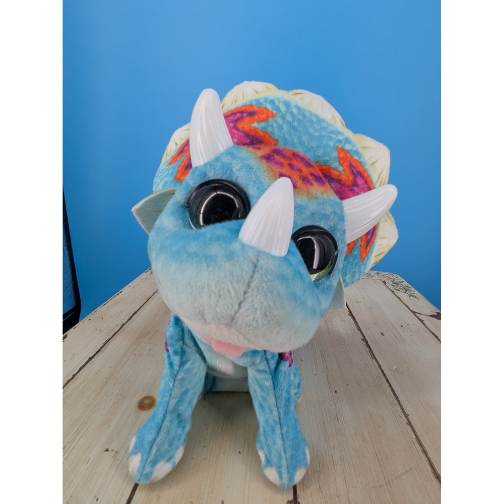 FurReal Friends Hoppin Topper Interactive Plush Toy Dinosaur Triceratops Works